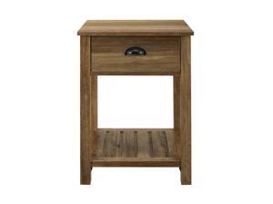 18 Country Single Drawer Side Table  Reclaimed Barnwood