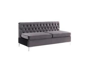 Modular - Armless Sofa, Gray Velvet