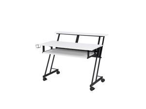 Suitor Music Recording Studio Desk, White & Black