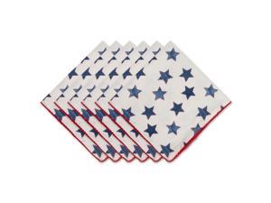 DII Antique Blue Stars With Embroidered Edge Napkin (Set of 6)