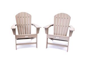 Ergode Hampton Weather Wood Outdoor Patio Adirondack Chair (2 Pack) Ergode Hampton Weather Wood Outdoor Patio Adirondack Chair (2 Pack)