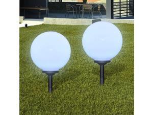 vidaXL 2x Outdoor Pathway Lamps LED 11.8" with Ground Spike Garden Lighting