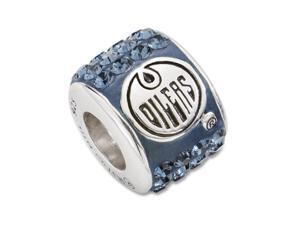 S/S EDMONTON OILERS PREMIER CRYSTAL BEAD CHARM S/S EDMONTON OILERS PREMIER CRYSTAL BEAD CHARM