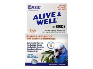 Oasis Alive and Well, Stress Preventative and Pro-Biotic Tablets for Birds