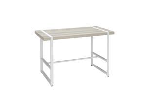 Ergode Modern 48" Metal O-Frame Computer Desk, in Grey Teak (1060-WHT-GTK) Ergode Modern 48" Metal O-Frame Computer Desk, in Grey Teak (1060-WHT-GTK)