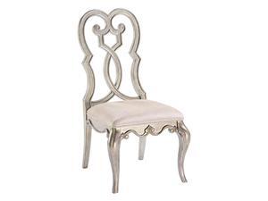 Ergode Side Chair (Set-2) Ivory Velvet & Antique Champagne Finish Ergode Side Chair (Set-2) Ivory Velvet & Antique Champagne Finish