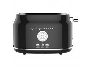 Frigidaire ETO102-BLACK 2-Slice 900-Watt Retro Stainless Steel Toaster (Black)