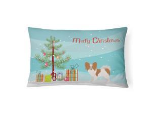Papillon Christmas Tree Canvas Fabric Decorative Pillow Papillon Christmas Tree Canvas Fabric Decorative Pillow