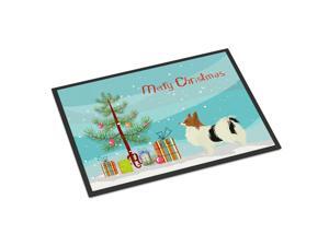 Papillon Christmas Tree Indoor or Outdoor Mat 18x27 Papillon Christmas Tree Indoor or Outdoor Mat 18x27