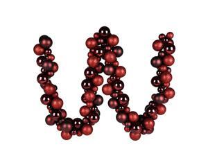 6' Burgundy Asst Orn Ball Garland