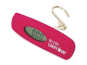 Miami CarryOn Digital Luggage Scale with Hook - up to 110 Lbs. (Hot Pink)