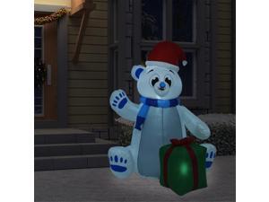 vidaXL Christmas Inflatable Polar Bear LED Indoor and Outdoor 709 US only