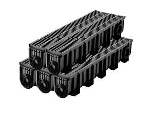 VEVOR 5.8"x3.1" Drainage Trench and Driveway Channel Drain Steel Grate 3-Pack