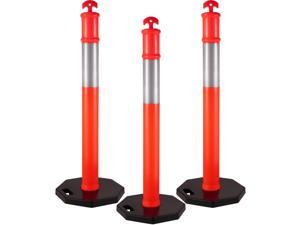 Traffic Cones / 44" Delineator Cones/posts, Box Of 3 Posts, With 11lb Base