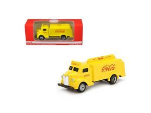 1947 Coca Cola Delivery Bottle Truck Yellow 187 Diecast Model by Motorcity Classics