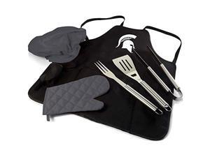 Picnic Time 635-88-179-354-0 Michigan State Spartans Digital Print BBQ Apron Grill Tool Set Tote Pro Bag, Black Picnic Time 635-88-179-354-0 Michigan State Spartans Digital Print BBQ Apron Grill Tool Set Tote Pro Bag, Black
