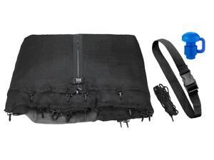 Trampoline Replacement Enclosure Net, Fits For 12 FT. Round Frames (All brands), Works with multiple amount of poles - Pole Caps Included