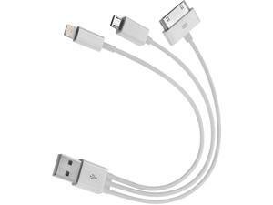 4XEM 4XUSBMUSB830PIN Black USB To Apple 30-Pin/Lightning/Micro USB Cable For iPhone/iPod/iPad/Galaxy 4XEM 4XUSBMUSB830PIN Black USB To Apple 30-Pin/Lightning/Micro USB Cable For iPhone/iPod/iPad/Galaxy