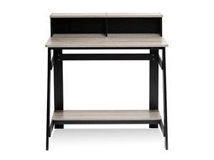Furinno 14054BK/GYW Simplistic A Frame Computer Desk, Black/French Oak Grey Furinno 14054BK/GYW Simplistic A Frame Computer Desk, Black/French Oak Grey