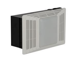 Broan 659 Bathroom fan with heater and Light White Plastic Grille 50 CFM Broan 659 Bathroom fan with heater and Light White Plastic Grille 50 CFM
