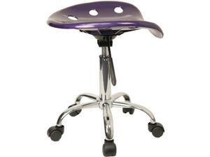 Vibrant Violet Tractor Seat and Chrome Stool Vibrant Violet Tractor Seat and Chrome Stool