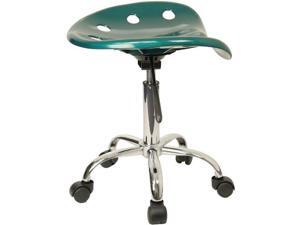 Vibrant Green Tractor Seat and Chrome Stool Vibrant Green Tractor Seat and Chrome Stool