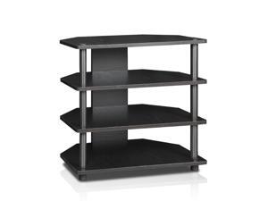 Furinno 15093BW/BK Turn-N-Tube Easy Assembly 3-Tier Petite TV Stand, Blackwood Furinno 15093BW/BK Turn-N-Tube Easy Assembly 3-Tier Petite TV Stand, Blackwood