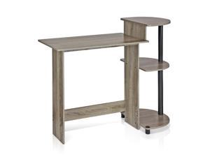 Furinno 11181GYW/BK Compact Computer Desk, French Oak Grey/Black Furinno 11181GYW/BK Compact Computer Desk, French Oak Grey/Black