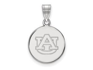 Sterling Silver LogoArt Auburn University Medium Disc Pendant Sterling Silver LogoArt Auburn University Medium Disc Pendant