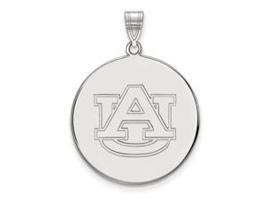 Sterling Silver LogoArt Auburn University XL Disc Pendant Sterling Silver LogoArt Auburn University XL Disc Pendant