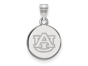 Sterling Silver LogoArt Auburn University Small Disc Pendant Sterling Silver LogoArt Auburn University Small Disc Pendant