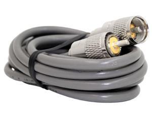 75' RG8X SINGLE LEAD COAX CABLE WITH SOLDERED PL259 CONNECTORS ON EACH END