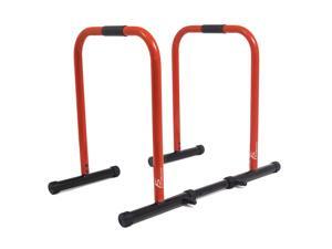 ProSource Dip Stand Station, Heavy Duty Ultimate Body Press Bar for Tricep Dips, Pull-Ups, Push-Ups, L-Sits, Red ProSource Dip Stand Station, Heavy Duty Ultimate Body Press Bar for Tricep Dips, Pull-Ups, Push-Ups, L-Sits, Red
