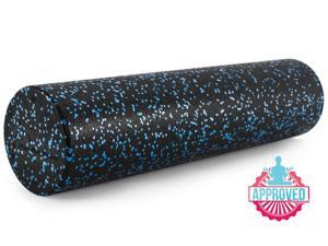 ProSource High Density Speckled Black Foam Rollers, 24 for Myofascial Release, Pilates, Trigger Point Massage and Muscle Therapy, Black/Blue ProSource High Density Speckled Black Foam Rollers, 24 for Myofascial Release, Pilates, Trigger Point Massage and Muscle Therapy, Black/Blue