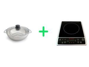 1300W Induction in Silver (Countertop) + Pot Combo