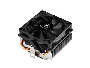 Silverstone CPU Cooler 54mm high for low profile,6mm heatpipe *2 with al pin and 8015PWM fan only support AMD socket