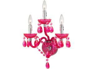 Naples 3-Light Wall Sconce in Pink