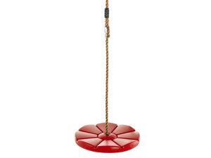 Swingan - Cool Disc Swing With Adjustable Rope - Fully Assembled - Red Swingan - Cool Disc Swing With Adjustable Rope - Fully Assembled - Red
