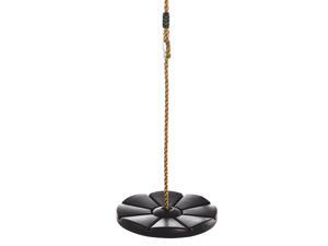 Swingan - Cool Disc Swing With Adjustable Rope - Fully Assembled - Black Swingan - Cool Disc Swing With Adjustable Rope - Fully Assembled - Black