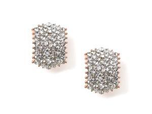 Gold Crystal Rhinestones in Parallelogram Shape Earrings Model No - 41130-200 Gold Crystal Rhinestones in Parallelogram Shape Earrings Model No - 41130-200