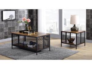 Coffee Table - Antique Oak & Black Taiwan By Acme Furniture