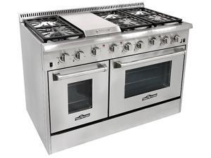 Thor Kitchen 48" All Stainless Steel Professional Gas Range with 6 burners and Griddle Thor Kitchen 48" All Stainless Steel Professional Gas Range with 6 burners and Griddle