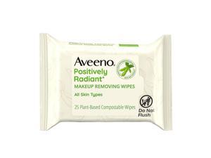 Aveeno Active Naturals Positively Radiant Makeup Removing Wipes  25 ct