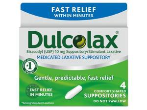 Dulcolax Medicated Laxative Suppositories - 4 ct