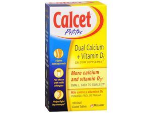 Calcet Petites Dual Calcium + Vitamin D3 - 100 Tablets Calcet Petites Dual Calcium + Vitamin D3 - 100 Tablets