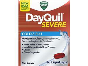 Vicks DayQuil Severe Cold & Flu, Non-Drowsy 16ct. Vicks DayQuil Severe Cold & Flu, Non-Drowsy 16ct.