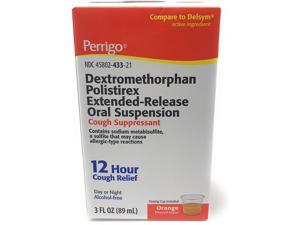 Dextromethorphan Polistirex ER Oral Suspension 30 mg per 5 ml for Children and Adults Compare to Delsym