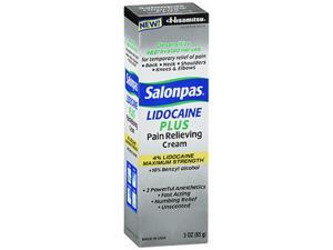 Salonpas Lidocaine Plus Pain Relieving Cream - 3 oz