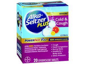Alka-Seltzer Plus Severe Cold & Cough PowerFast Fizz Effervescent Tablets Citrus - 20 ct