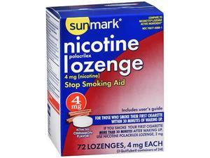 Sunmark Nicotine Polacrilex Lozenges 4 mg Cinnamon Flavor - 72 ct